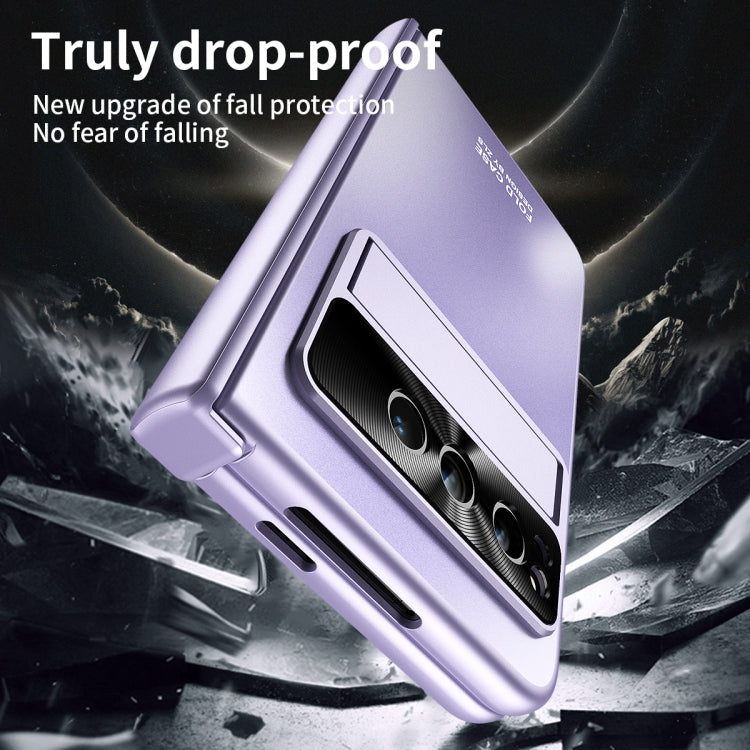 For Google Pixel Fold Integrated Electroplating Folding All-inclusive Phone Case with Hinge(Purple) - free shipping - PMC TechLife - Order now!