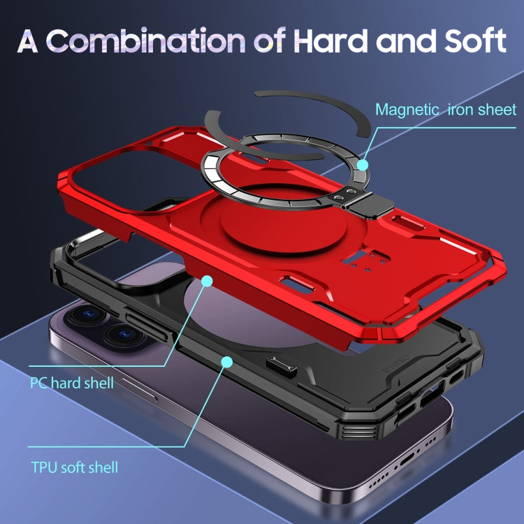 For iPhone 11 Pro Max Patronus MagSafe Magnetic Holder Phone Case(Red) - free shipping - PMC TechLife - Order now!