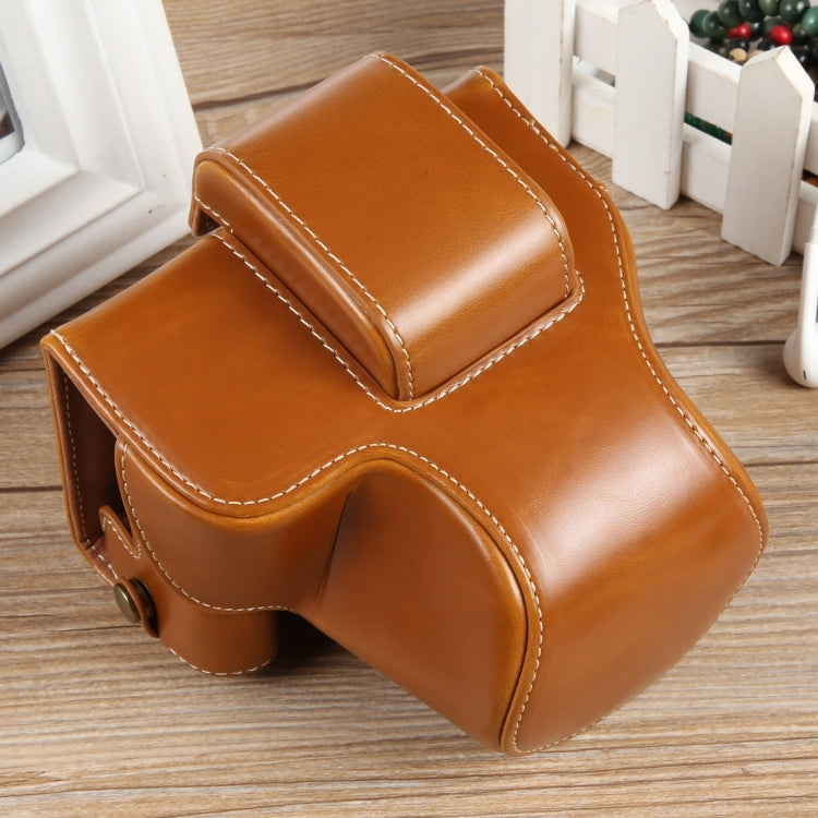 For Canon EOS R50 Full Body Magnetic Leather Camera Case Bag with Strap, Deluxe Edition(Brown) - Leather Bag by PMC TechLife | Online Shopping South Africa | PMC TechLife | Buy Now Pay Later Mobicred