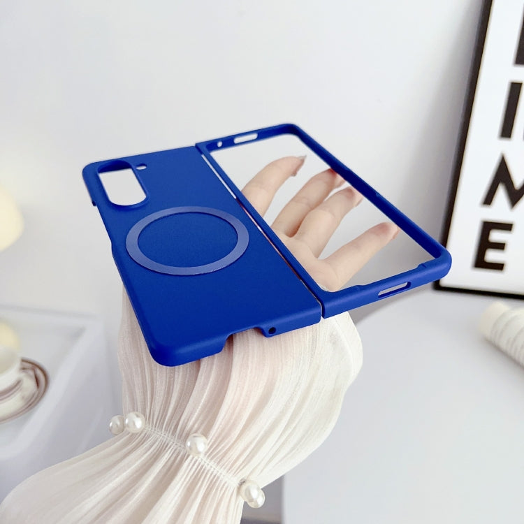 For Samsung Galaxy Z Fold5 Skin Feel Magsafe Magnetic Shockproof PC Phone Case(Dark Blue) - Galaxy Z Fold5 Cases by PMC TechLife | Online Shopping South Africa | PMC TechLife