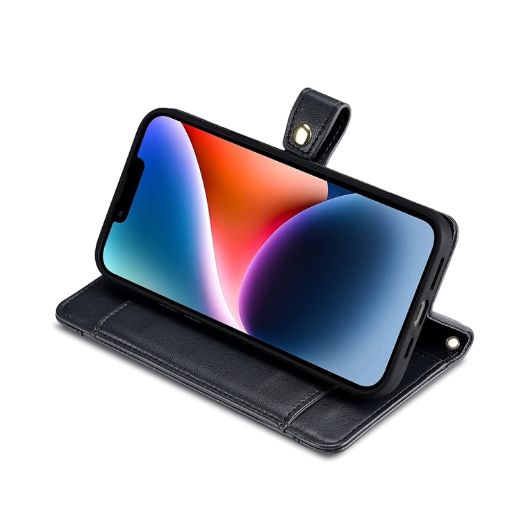 For Tecno Pova Neo 3 Sheep Texture Cross-body Zipper Wallet Leather Phone Case(Black) - Tecno Cases by PMC TechLife | Online Shopping South Africa | PMC TechLife | Buy Now Pay Later Mobicred