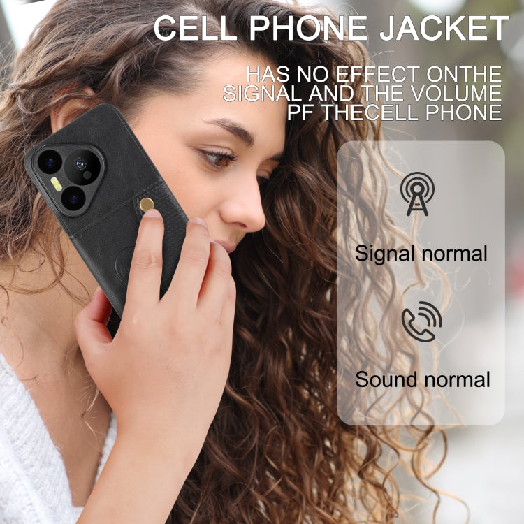 For Huawei Pura 70 Pro Double Buckle Card Slots Magnetic Phone Case(Black) - Huawei Cases by PMC TechLife | Online Shopping South Africa | PMC TechLife | Buy Now Pay Later Mobicred