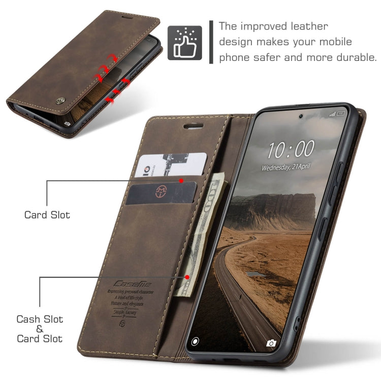 For Xiaomi 14 CaseMe 013 Multifunctional Horizontal Flip Leather Phone Case(Coffee) - free shipping - PMC Jewellery - Order now!