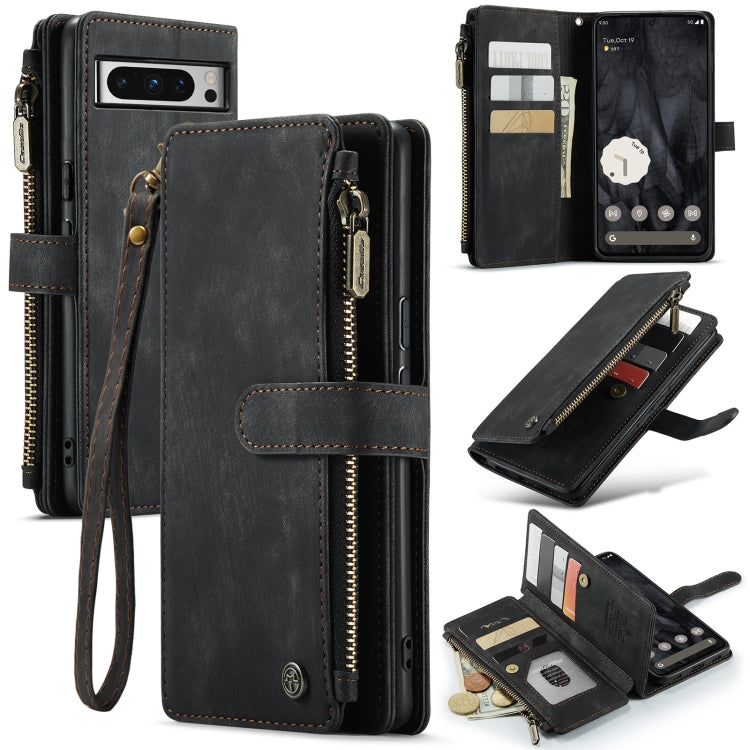 For Google Pixel 8 Pro CaseMe C30 Multifunctional Leather Phone Case(Black) - free shipping - PMC Jewellery - Order now!