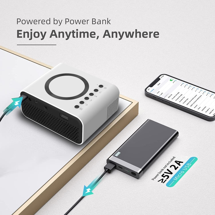 T300S 320x240 24ANSI Lumens Mini LCD Projector Supports Wired & Wireless Same Screen, Specification:UK Plug(Black) - Mini Projector by PMC TechLife | Online Shopping South Africa | PMC TechLife | Buy Now Pay Later Mobicred