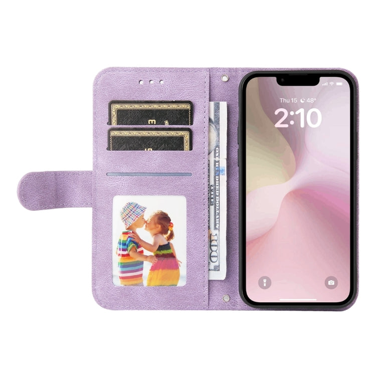 For iPhone 16e Skin Feel Life Tree Leather Phone Case(Purple) - iPhone 16e Cases by PMC TechLife | Online Shopping South Africa | PMC TechLife | Buy Now Pay Later Mobicred