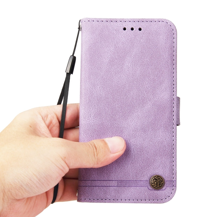 For iPhone 16e Skin Feel Life Tree Leather Phone Case(Purple) - iPhone 16e Cases by PMC TechLife | Online Shopping South Africa | PMC TechLife | Buy Now Pay Later Mobicred