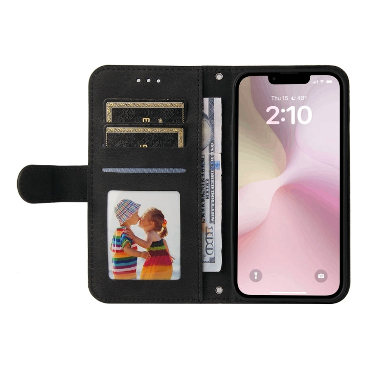 For iPhone 16e Skin Feel Life Tree Leather Phone Case(Black) - iPhone 16e Cases by PMC TechLife | Online Shopping South Africa | PMC TechLife | Buy Now Pay Later Mobicred