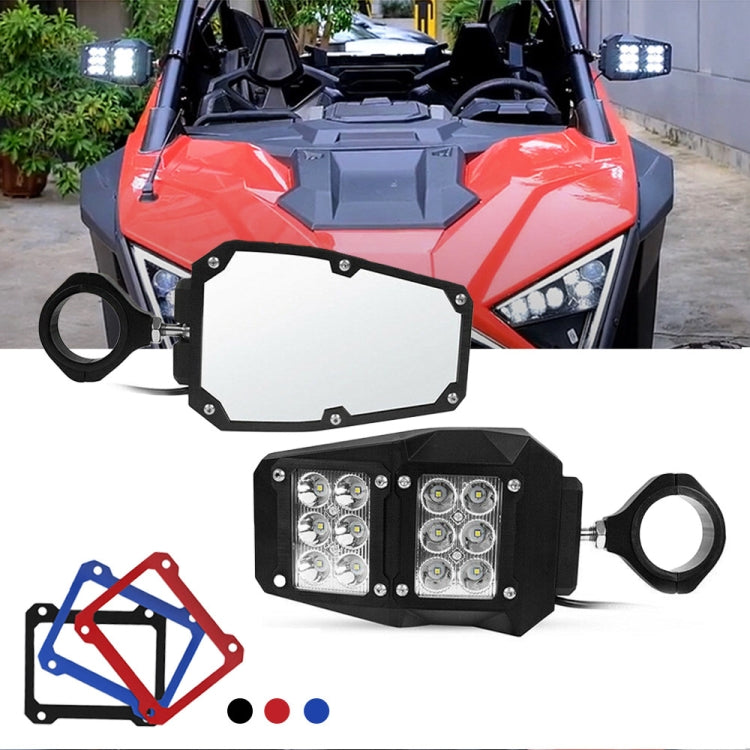 For 1.75 - 2 inch UTV-26 UTV / ATV Three Color Rear Frame Reflective Mirror with LED Lights - Convex Mirror & Accessories by PMC TechLife | Online Shopping South Africa | PMC TechLife | Buy Now Pay Later Mobicred