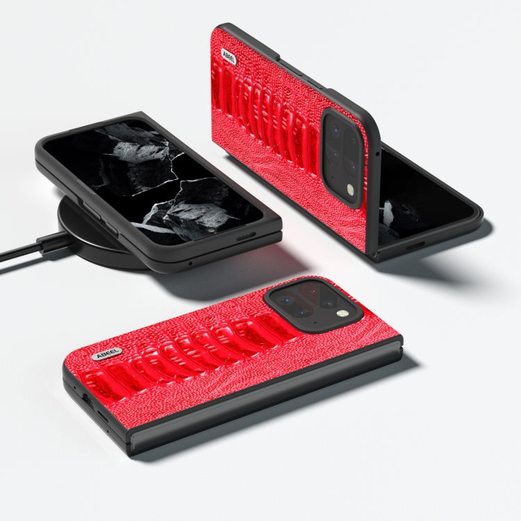 For Google Pixel 9 Pro Fold ABEEL Genuine Leather Weilai Series Phone Case(Red) - free shipping - PMC TechLife - Order now!