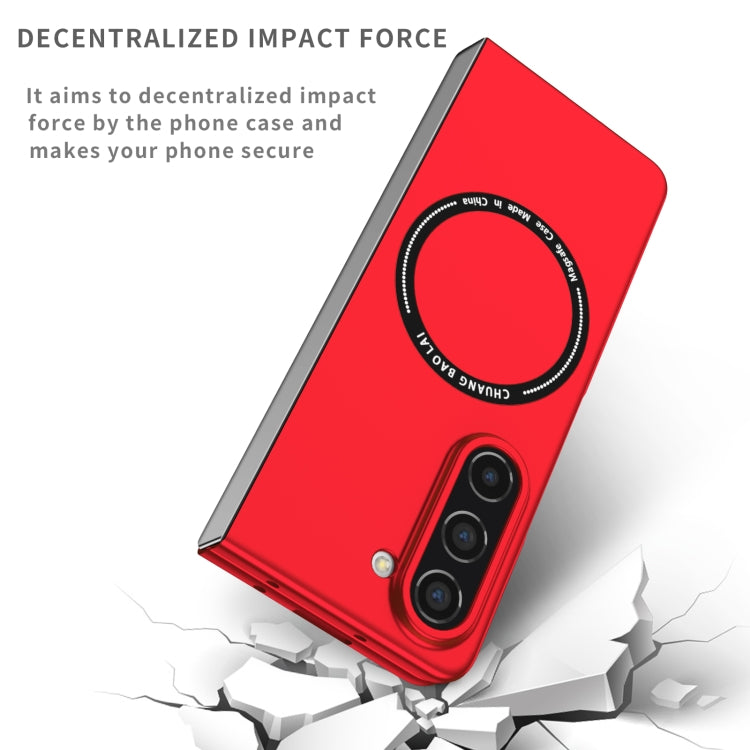 For Samsung Galaxy Z Fold5 Magsafe Magnetic Folding PC Phone Case(Red) - Galaxy Z Fold5 Cases by PMC TechLife | Online Shopping South Africa | PMC TechLife