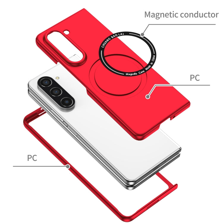 For Samsung Galaxy Z Fold5 Magsafe Magnetic Folding PC Phone Case(Red) - Galaxy Z Fold5 Cases by PMC TechLife | Online Shopping South Africa | PMC TechLife