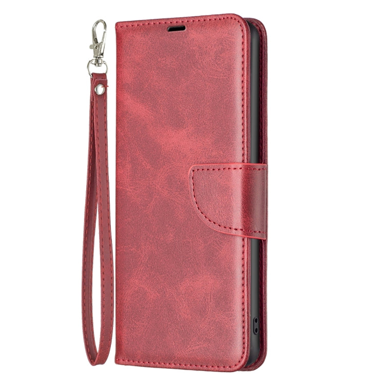 For iPhone 16 Lambskin Texture Pure Color Flip Leather Phone Case(Red) - iPhone 16 Cases by PMC TechLife | Online Shopping South Africa | PMC TechLife | Buy Now Pay Later Mobicred