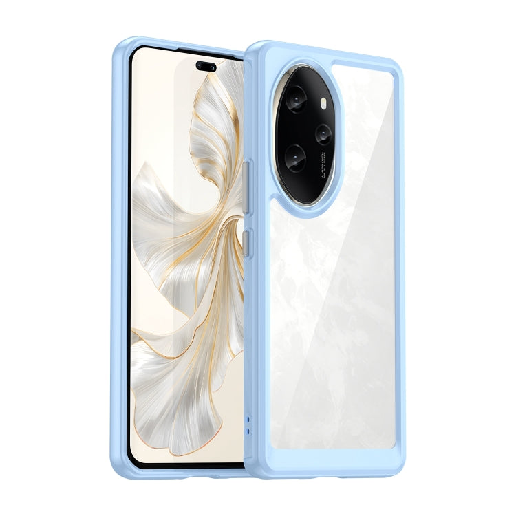 For Honor 100 Pro Colorful Series Acrylic Hybrid TPU Phone Case(Blue) - Honor Cases by PMC TechLife | Online Shopping South Africa | PMC TechLife | Buy Now Pay Later Mobicred