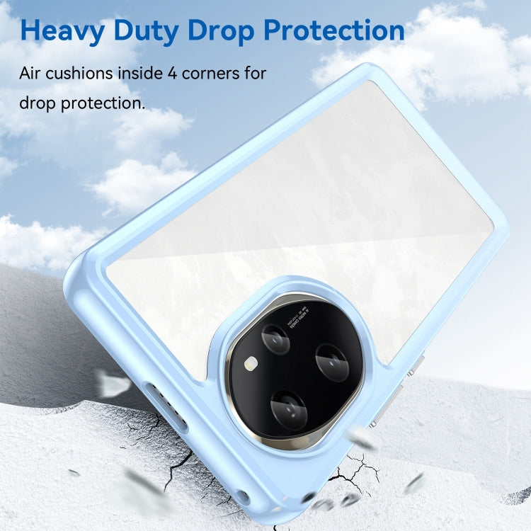 For Honor 100 Pro Colorful Series Acrylic Hybrid TPU Phone Case(Blue) - Honor Cases by PMC TechLife | Online Shopping South Africa | PMC TechLife | Buy Now Pay Later Mobicred