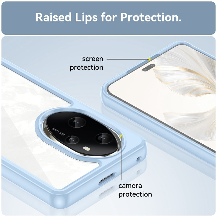 For Honor 100 Pro Colorful Series Acrylic Hybrid TPU Phone Case(Blue) - Honor Cases by PMC TechLife | Online Shopping South Africa | PMC TechLife | Buy Now Pay Later Mobicred