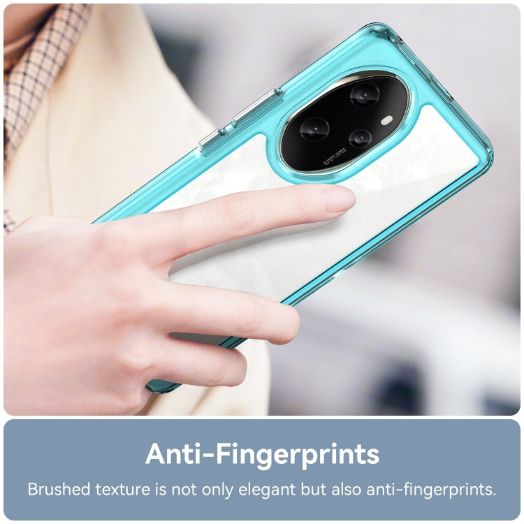 For Honor 100 Pro Colorful Series Acrylic Hybrid TPU Phone Case(Transparent Blue) - Honor Cases by PMC TechLife | Online Shopping South Africa | PMC TechLife | Buy Now Pay Later Mobicred