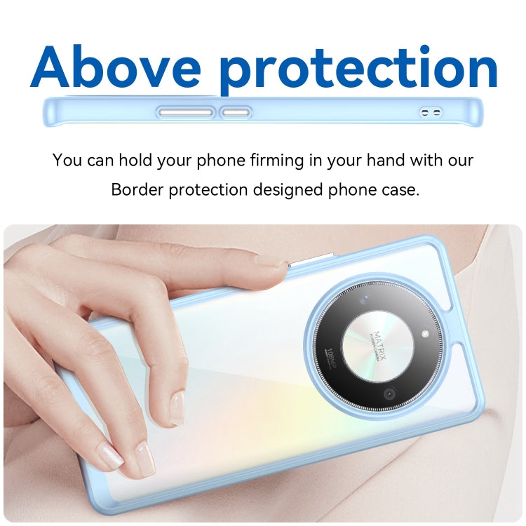 For Honor Magic6 Lite 5G Colorful Series Acrylic Hybrid TPU Phone Case(Blue) - Honor Cases by PMC TechLife | Online Shopping South Africa | PMC TechLife | Buy Now Pay Later Mobicred