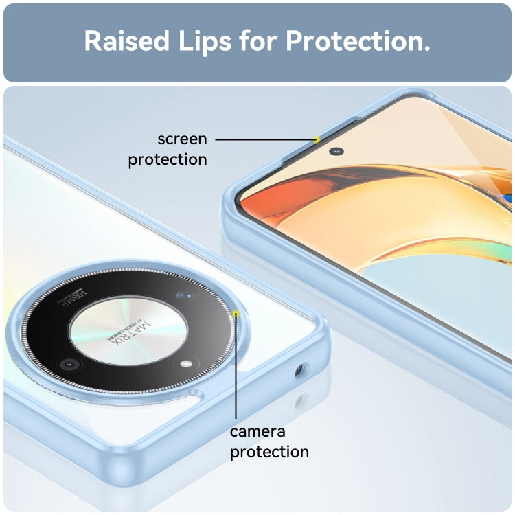 For Honor X9b Colorful Series Acrylic Hybrid TPU Phone Case(Blue) - Honor Cases by PMC TechLife | Online Shopping South Africa | PMC TechLife | Buy Now Pay Later Mobicred