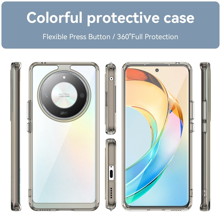 For Honor X9b Colorful Series Acrylic Hybrid TPU Phone Case(Transparent Grey) - Honor Cases by PMC TechLife | Online Shopping South Africa | PMC TechLife | Buy Now Pay Later Mobicred