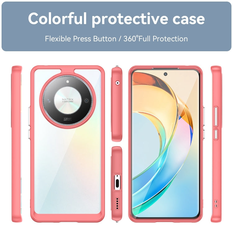 For Honor X50 Colorful Series Acrylic Hybrid TPU Phone Case(Red) - Honor Cases by PMC TechLife | Online Shopping South Africa | PMC TechLife | Buy Now Pay Later Mobicred