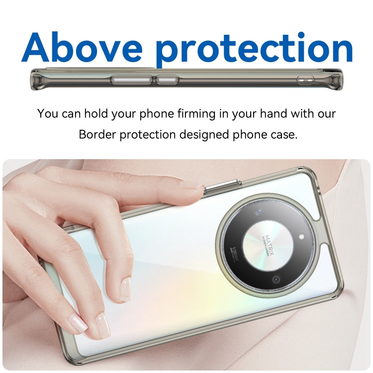 For Honor X50 Pro Colorful Series Acrylic Hybrid TPU Phone Case(Transparent Grey) - Honor Cases by PMC TechLife | Online Shopping South Africa | PMC TechLife | Buy Now Pay Later Mobicred