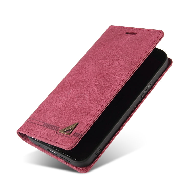 For Xiaomi Redmi Note 12 Pro+ India Skin Feel Anti-theft Brush Horizontal Flip Leather Case with Holder(Wine Red) - Xiaomi Cases by PMC TechLife | Online Shopping South Africa | PMC TechLife | Buy Now Pay Later Mobicred