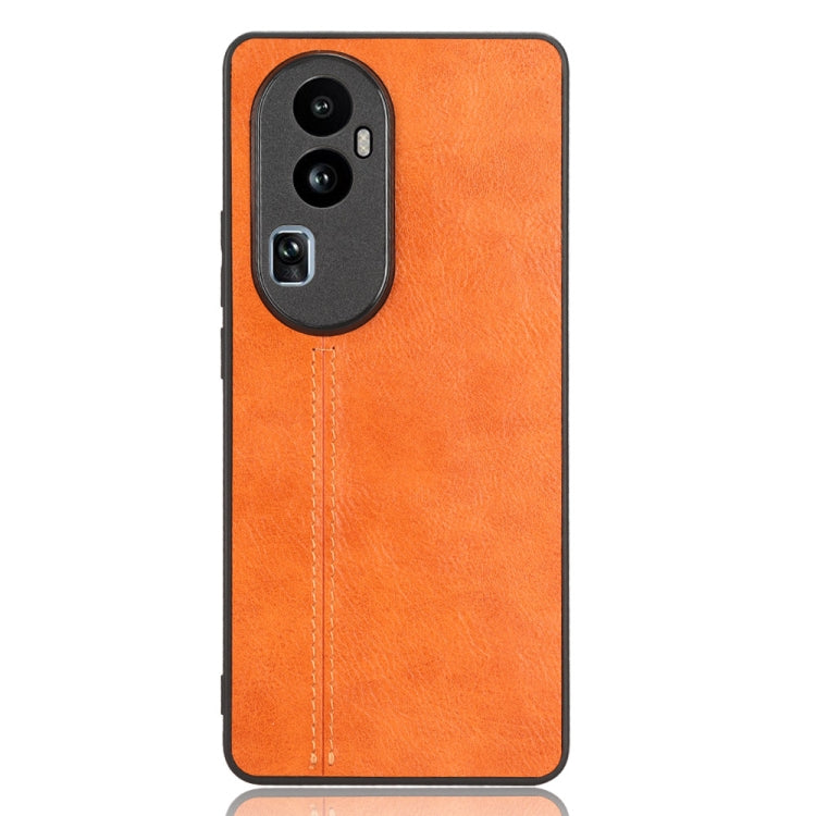 For OPPO Reno 10 Pro 5G Cow Pattern Sewing Back Cover Phone Case(Yellow) - OPPO Cases by PMC TechLife | Online Shopping South Africa | PMC TechLife