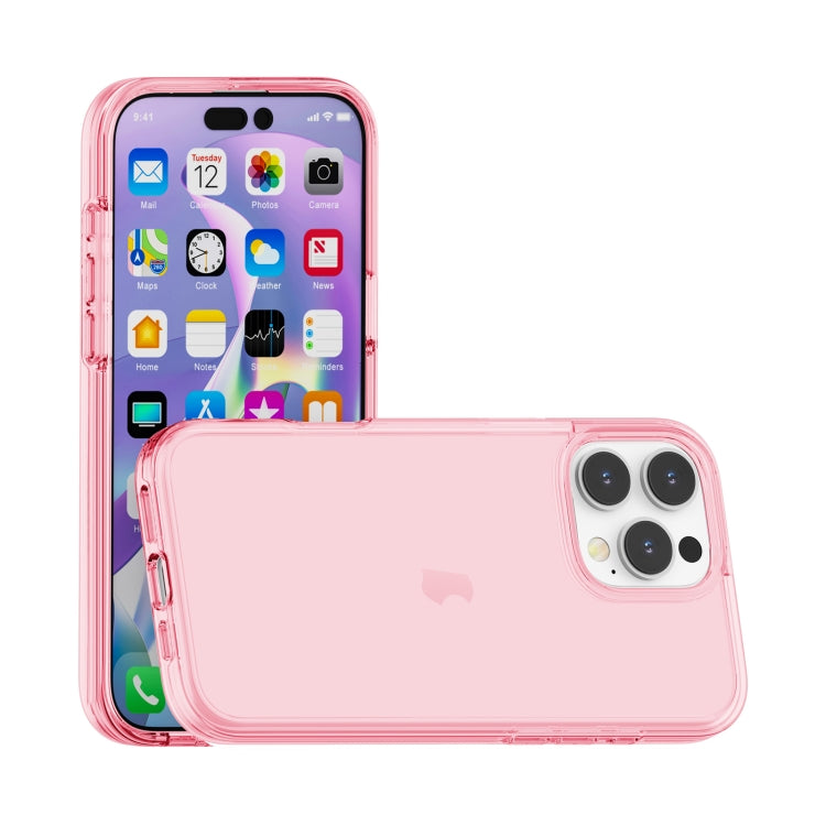 For iPhone 16 Pro Max Shockproof Terminator Transparent Phone Case(Pink) - free shipping - PMC TechLife - Order now!