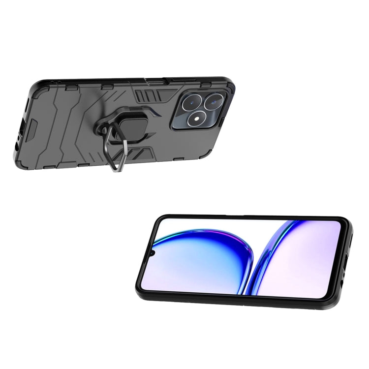 For Realme C53 4G Magnetic Ring Holder PC + TPU Phone Case(Black) - free shipping - PMC TechLife - Order now!