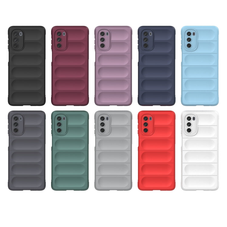 For Motorola Moto G62 5G Magic Shield TPU + Flannel Phone Case(Purple) - Motorola Cases by PMC TechLife | Online Shopping South Africa | PMC TechLife | Buy Now Pay Later Mobicred