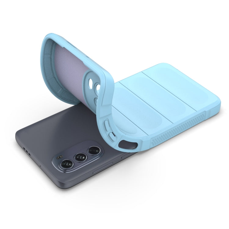 For Motorola Moto G62 5G Magic Shield TPU + Flannel Phone Case(Purple) - Motorola Cases by PMC TechLife | Online Shopping South Africa | PMC TechLife | Buy Now Pay Later Mobicred