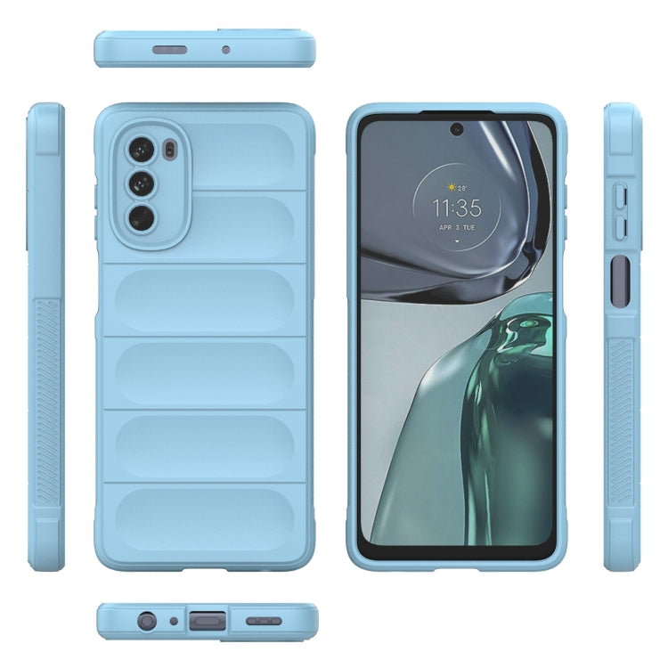 For Motorola Moto G62 5G Magic Shield TPU + Flannel Phone Case(White) - Motorola Cases by PMC TechLife | Online Shopping South Africa | PMC TechLife | Buy Now Pay Later Mobicred