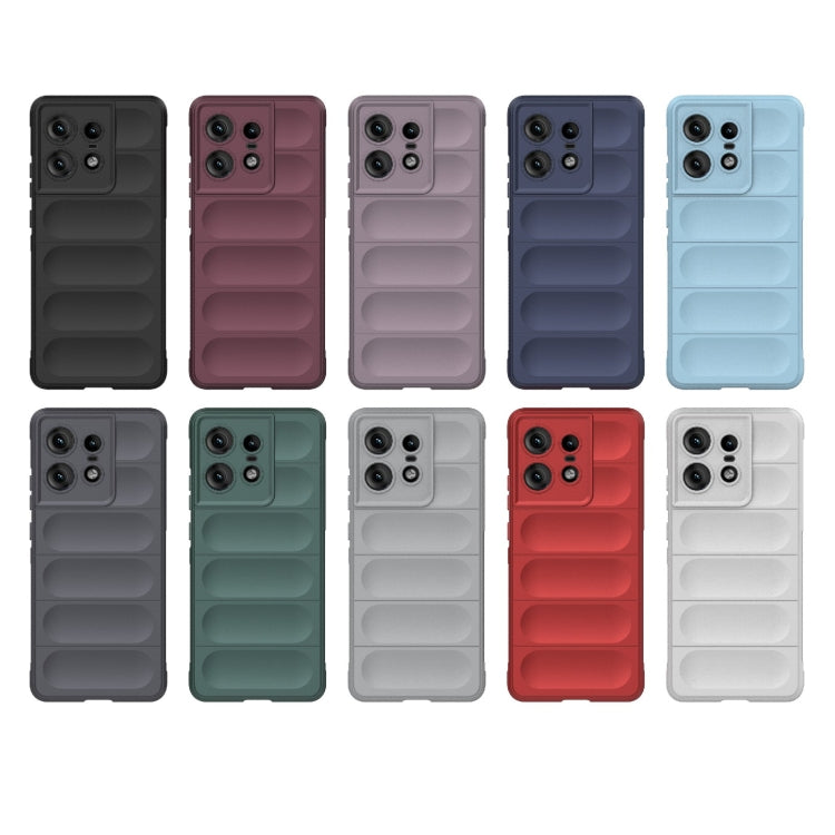 For Motorola Edge 50 Pro 5G Global Magic Shield TPU + Flannel Phone Case(Wine Red) - Motorola Cases by PMC TechLife | Online Shopping South Africa | PMC TechLife | Buy Now Pay Later Mobicred