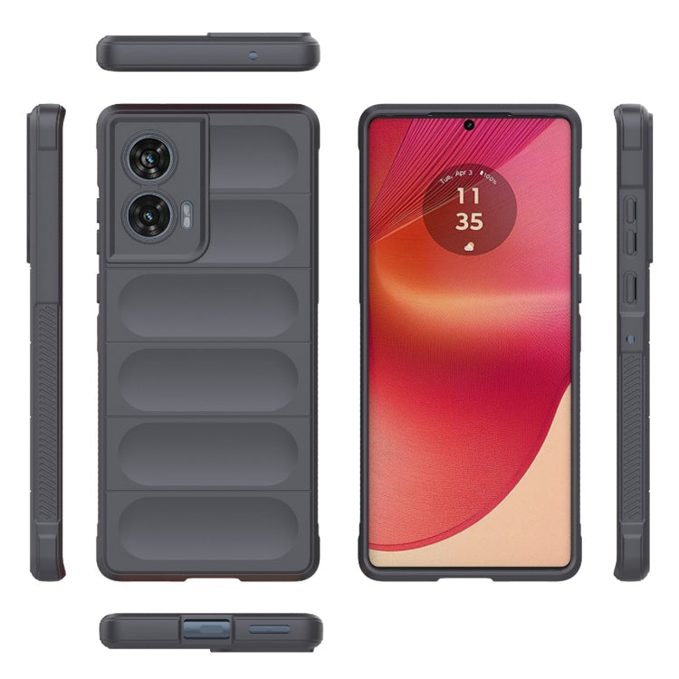 For Motorola Edge 50 Fusion 5G Global Magic Shield TPU + Flannel Phone Case(Dark Grey) - free shipping - PMC TechLife - Order now!