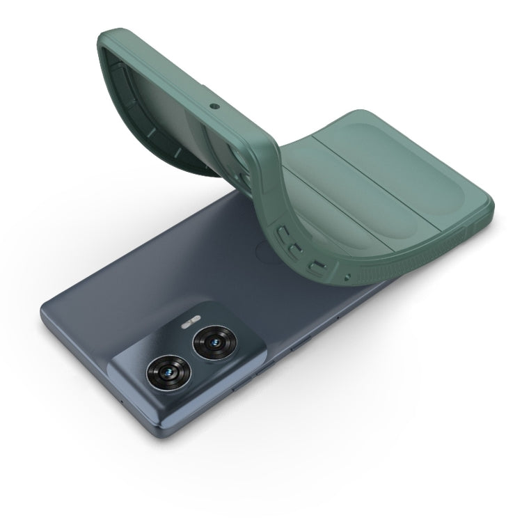 For Motorola Edge 50 Fusion 5G Global Magic Shield TPU + Flannel Phone Case(Dark Grey) - free shipping - PMC TechLife - Order now!