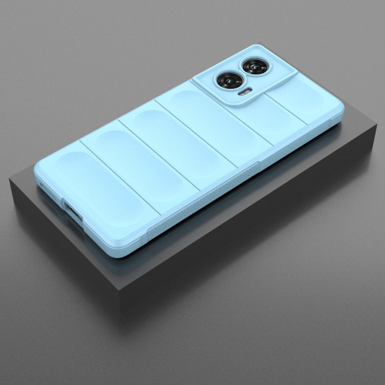 For Motorola Edge 50 Fusion 5G Global Magic Shield TPU + Flannel Phone Case(Light Blue) - free shipping - PMC TechLife - Order now!