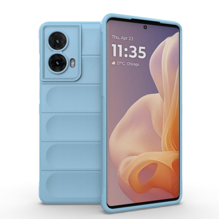 For Motorola Moto G85 5G Global Magic Shield TPU + Flannel Phone Case(Light Blue) - free shipping - PMC TechLife - Order now!
