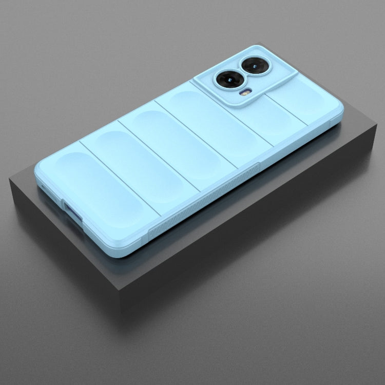 For Motorola Moto G85 5G Global Magic Shield TPU + Flannel Phone Case(Light Blue) - free shipping - PMC TechLife - Order now!