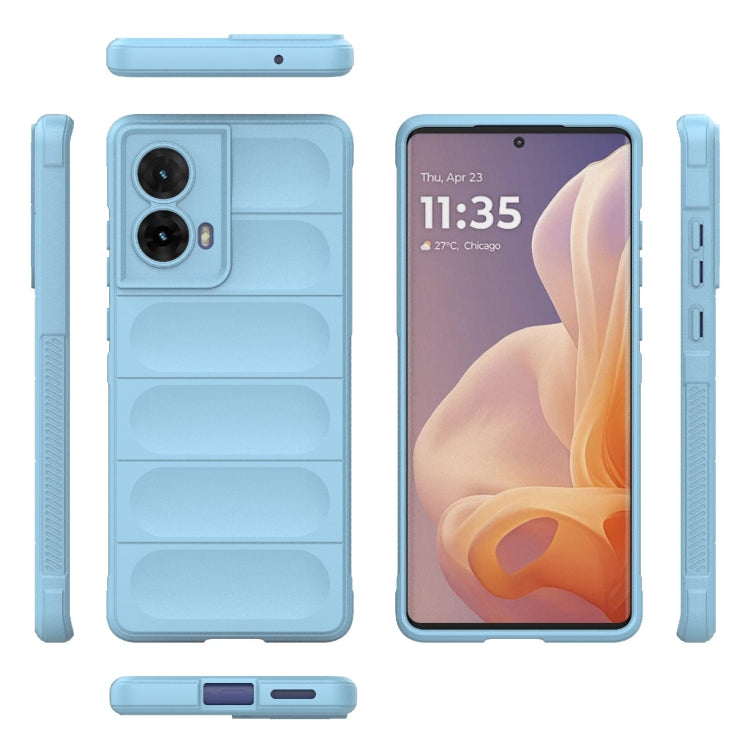 For Motorola Moto G85 5G Global Magic Shield TPU + Flannel Phone Case(Light Blue) - free shipping - PMC TechLife - Order now!