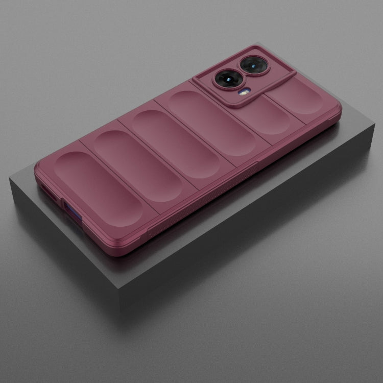 For Motorola Moto G85 5G Global Magic Shield TPU + Flannel Phone Case(Wine Red) - free shipping - PMC TechLife - Order now!