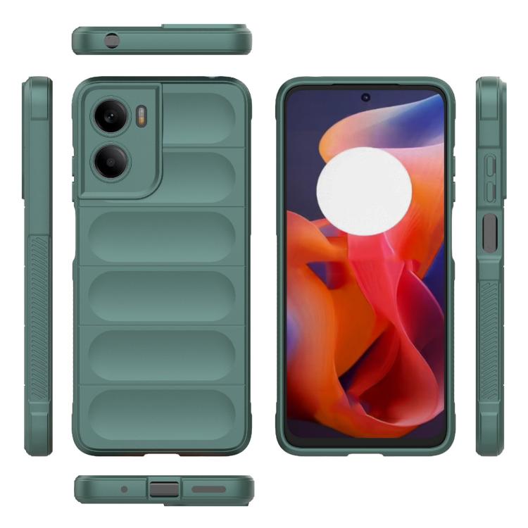 For Motorola Moto G05 4G / E15 Magic Shield TPU + Flannel Phone Case(Dark Green) - free shipping - PMC TechLife - Order now!