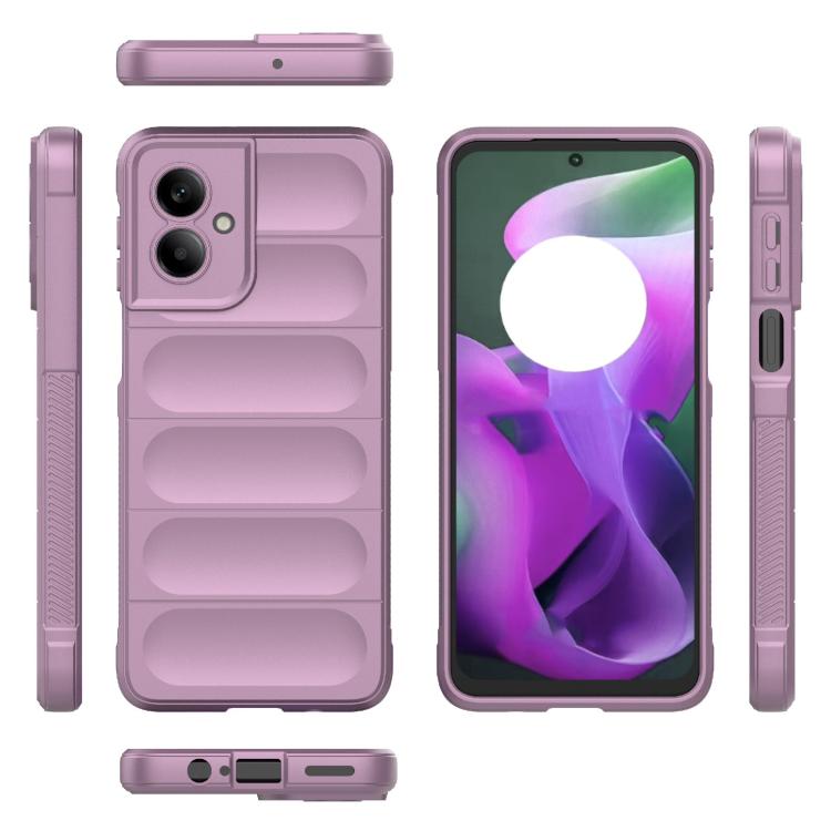 For Motorola Moto G55 5G Global Magic Shield TPU + Flannel Phone Case(Purple) - free shipping - PMC TechLife - Order now!