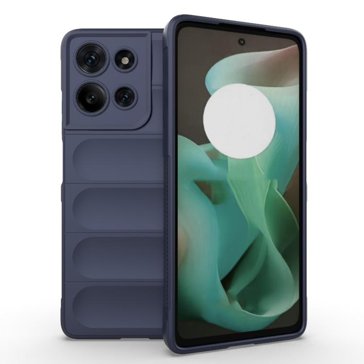 For Motorola Moto G75 5G Global Magic Shield TPU + Flannel Phone Case(Dark Blue) - free shipping - PMC TechLife - Order now!