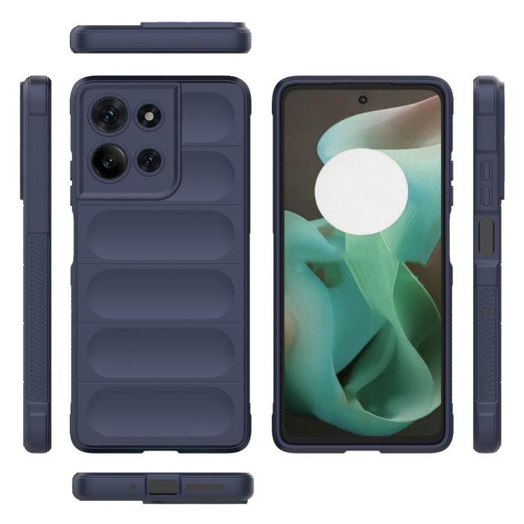 For Motorola Moto G75 5G Global Magic Shield TPU + Flannel Phone Case(Dark Blue) - free shipping - PMC TechLife - Order now!