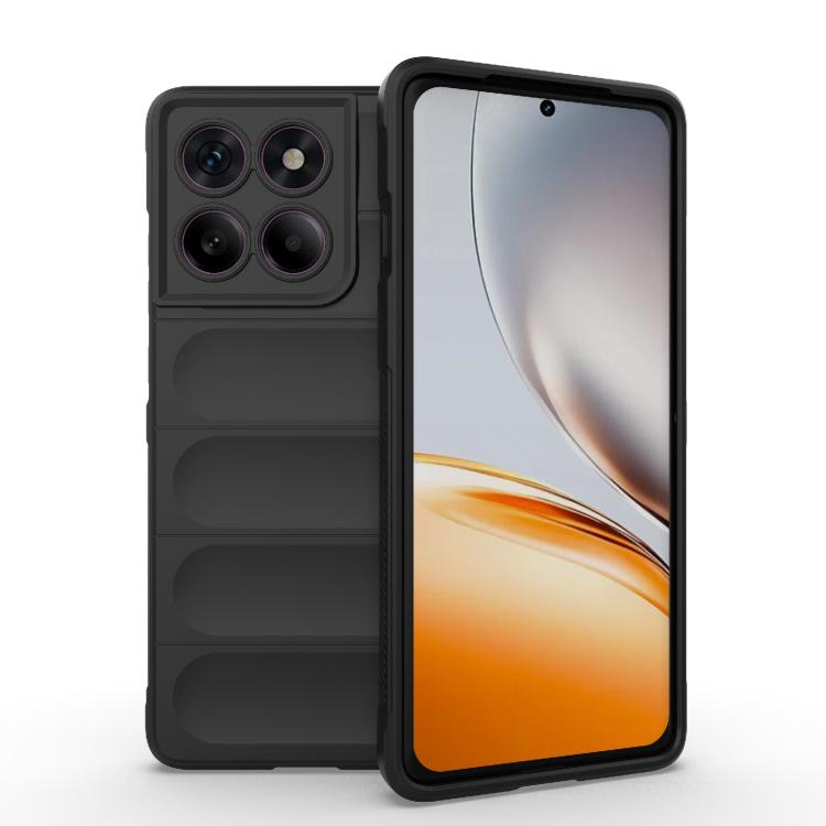 For Motorola Edge 60 Pro 5G Magic Shield TPU + Flannel Phone Case(Black) - free shipping - PMC TechLife - Order now!