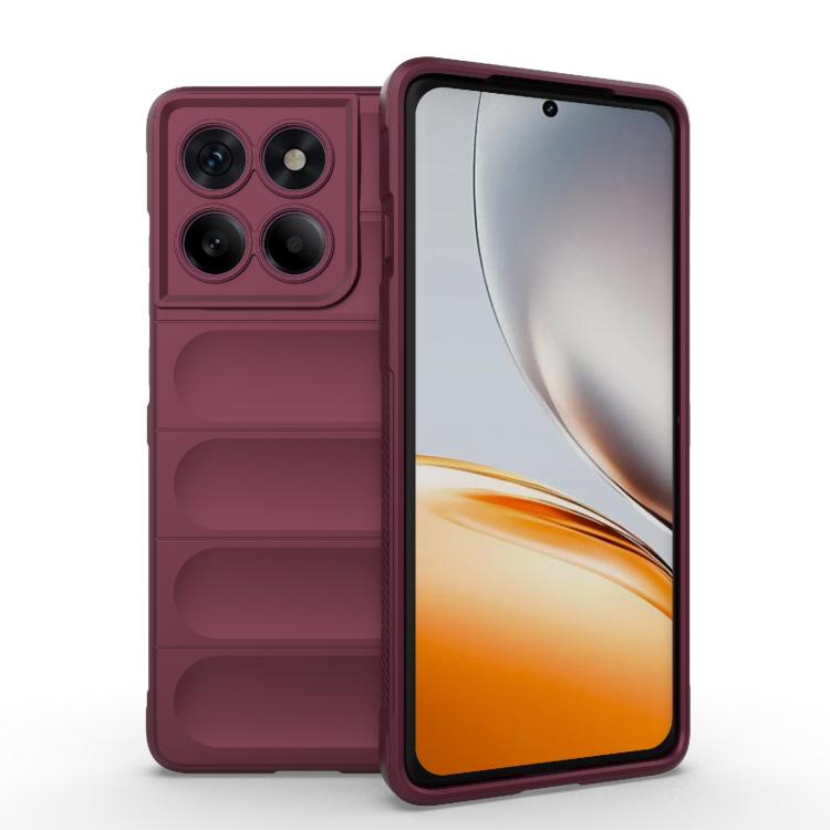 For Motorola Edge 60 Pro 5G Magic Shield TPU + Flannel Phone Case(Wine Red) - free shipping - PMC TechLife - Order now!