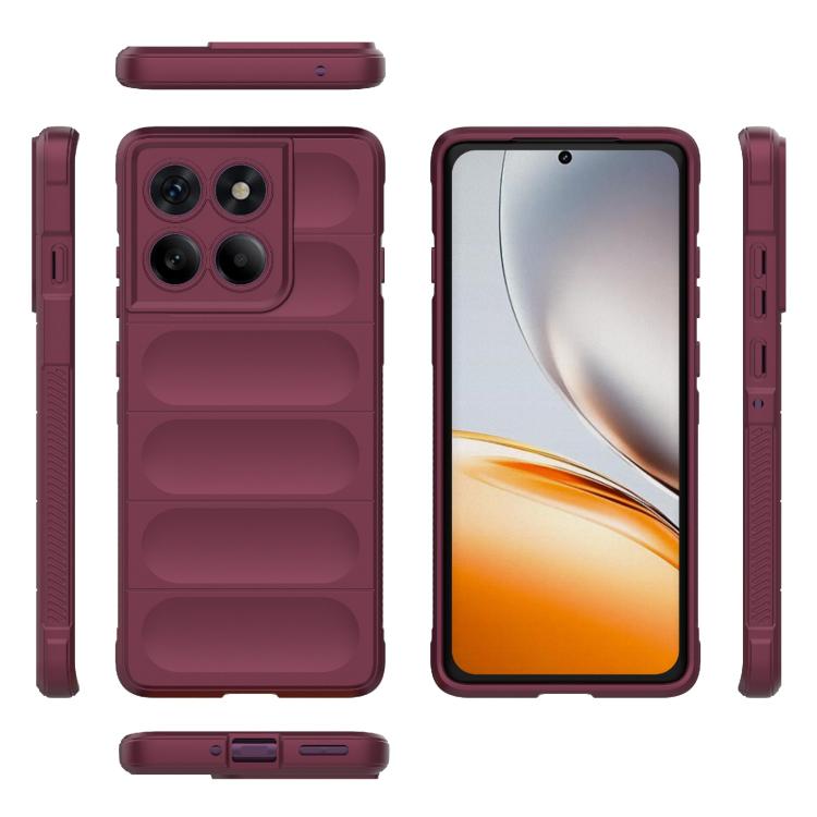 For Motorola Edge 60 Pro 5G Magic Shield TPU + Flannel Phone Case(Wine Red) - free shipping - PMC TechLife - Order now!