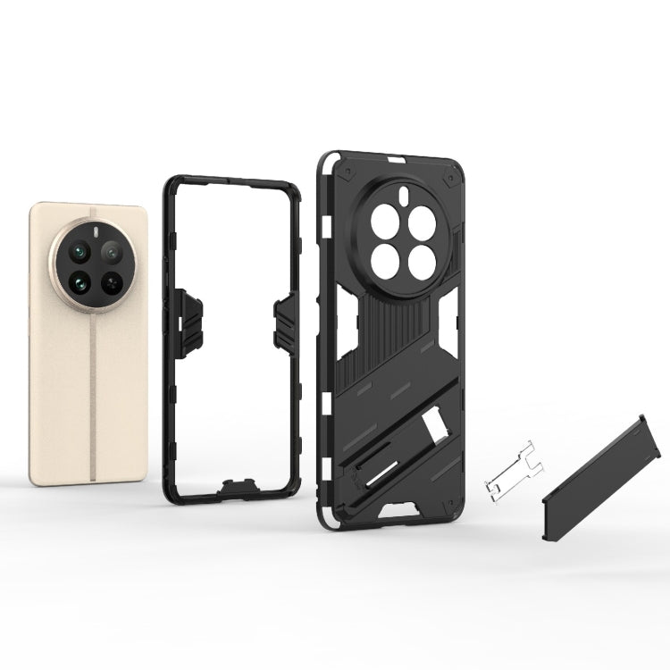 For Realme 12 Pro 5G Global Punk Armor 2 in 1 PC + TPU Phone Case with Holder(Grey) - Realme Cases by PMC TechLife | Online Shopping South Africa | PMC TechLife | Buy Now Pay Later Mobicred
