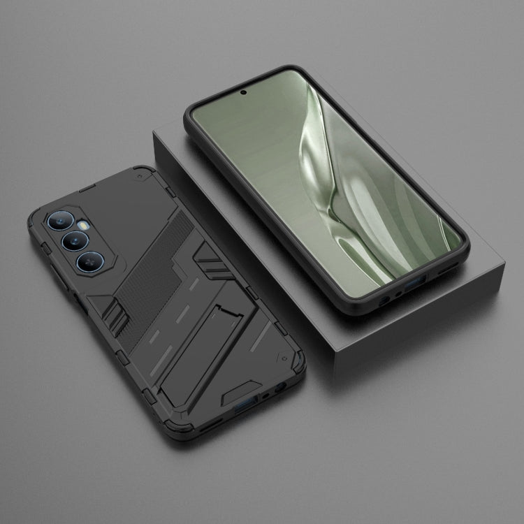 For Realme C65 4G Global Punk Armor 2 in 1 PC + TPU Phone Case with Holder(Black) - Realme Cases by PMC TechLife | Online Shopping South Africa | PMC TechLife | Buy Now Pay Later Mobicred